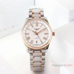 TW Swiss Longines Master Collection Automatic GMT 2-Tone Rose Gold Roman Dial Watches